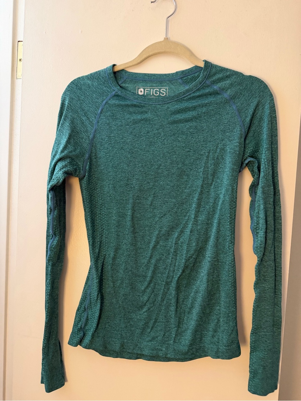 Figs Women's Long Sleeve Crew Top - Teal